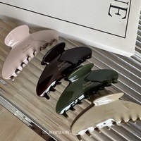Pince à Cheveux Grande Taille Style Français avec Lettres Dorées pour Femme, Barrette Minimaliste Couleur Unie, Accessoire Cheveux Élégant – Vente en Gros