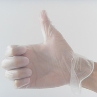 100 PCS/Boîte Gants d'examen jetables en PVC transparent de qualité alimentaire sans poudre de 9 pouces pour restaurant, usage domestique et tatouage