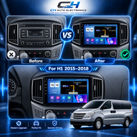 Adapté pour Grand Starex H1 2015-2018, unité principale multimédia 2 Din 9'' Android, autoradio, lecteur DVD, navigation GPS