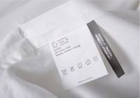 Ensemble de literie d'hôtel de luxe 5 étoiles 100% coton T250 Logo personnalisé draps plats blancs taie d'oreiller housse de couette Logo personnalisé 4 pièces solide