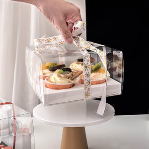 Vente en gros Boîte d'emballage pour cupcakes à 2/4/6/12 compartiments Conteneur transparent jetable pour pâtisserie et boulangerie Boîtes pour animaux de compagnie - Product Image 4