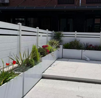 Panneaux décoratifs de jardin composites pour petite terrasse de jardin, clôture murale extérieure en WPC sans creuser pour l'intimité