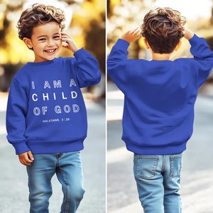 Sudadera FOXA para niños, diseño gráfico cristiano, Soy un hijo de Dios, Galatas 3:26, Sudadera con capucha religiosa para niños, unisex, de algodón - Product Image 5
