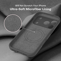 Coque de téléphone magnétique en silicone liquide recyclé certifiée GRS pour iPhone 18 17 Pro Max, antichoc et écologique