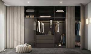 Luxury High End Walk in Closet with Glass Door Modern Design Italian Style Wooden <b>Wardrobe</b> - Product Image 5
