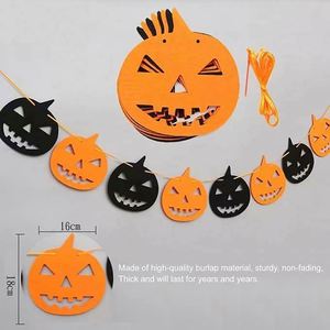 Guirnalda de Halloween de Fieltro con Diseño Nuevo, Decoración de Halloween Grande con Murciélagos, Fantasmas y Calabazas - Product Image 6