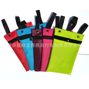 Bicycle Handlebar Bag Multicolor Adjustable Strap Cloth Material With Interior <b>Storage</b> For Bike Front <b>Basket</b> Use - Product Image 5