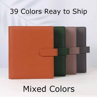 Agenda Yihe Luxe A5, la Más Vendida, Planificador de Presupuesto con Anillas Doradas de 35 mm, Encuadernación de Cuero Suave con Logotipo Personalizado