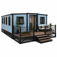 Maison modulaire contemporaine de petite taille avec terrasse extérieure, maison préfabriquée pour complexe hôtelier et résidence privée