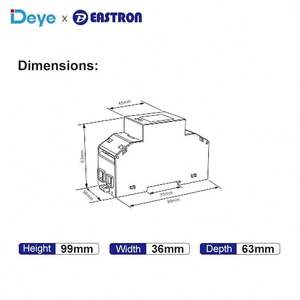 Eastron <span class=keywords><strong>SDM230</strong></span> Modbus V1 Medidor de energía Ct Running Sistema de energía solar Deye Medidor de energía Monofásico - Product Image 5