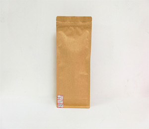 500g box bottom kraft paper packaging coffee bag with zipper for coffee bean in China