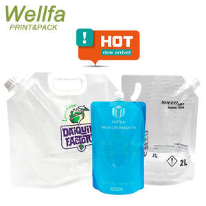 1L 5L Personalizado Impreso Alimentos Grado <span class=keywords><strong>5</strong></span> <span class=keywords><strong>Litros</strong></span> 1Gallon Plegable Portátil Para Agua Líquida Bebida Sacar Bolsa - Product Image 2