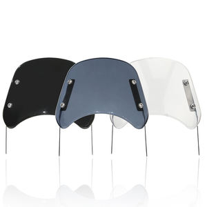 オートバイスペアパーツ改造フロントガラス5-7インチユニバーサルABS素材ストップフローフロントガラスデフレクター - Product Image 6