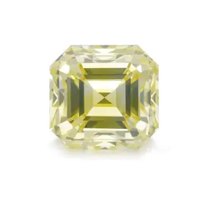 Cadermay hochwertige gelbe Farbe 1,2 Ct HPHT ausgefallenes intenses gelbes Asscher-geschnittenes Labor-Diamant zur Schmuckherstellung