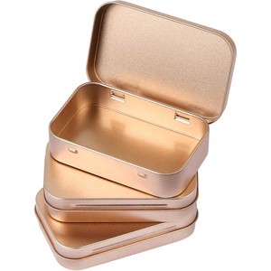 Empty Custom Printed square Black Silver <strong>Rose</strong> Gold Rectangular Stationery Can Small <strong>Chocolate</strong> Metal <strong>Tin</strong> Box with Hinged Lid <strong>Tins</strong> - Product Image 1