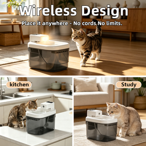 <span class=keywords><strong>Fontaine</strong></span> <span class=keywords><strong>à</strong></span> <span class=keywords><strong>eau</strong></span> intelligente sans fil pour animaux de compagnie et petits animaux, portable, ultra silencieuse, <span class=keywords><strong>à</strong></span> détection automatique, en plastique ABS, 2 <span class=keywords><strong>litres</strong></span> - Product Image 6