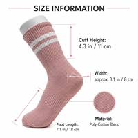 Chaussettes de Pilates antidérapantes pour femmes, chaussettes de yoga mi-mollet pour la barre, en mélange de coton, chaussettes athlétiques personnalisées, vente en gros