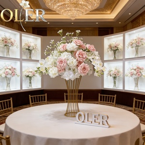 <span class=keywords><strong>Chemin</strong></span> <span class=keywords><strong>de</strong></span> <span class=keywords><strong>table</strong></span> floral dense OLER pour fête <span class=keywords><strong>de</strong></span> <span class=keywords><strong>retraite</strong></span> et cérémonie - Product Image 1