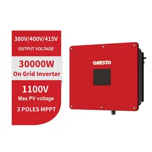 Solar Grid Tie Inverter with Zero Export 30kva Three Phase On Grid Inverter IP66 Commercial Inverter for Solar Panel System