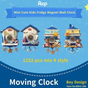4 pouces Bande Dessinée Swing Enfants Garçon Mur Quartz Horloge Décoration De La Maison pour la Chambre À Coucher coucou horloge - Product Image 4