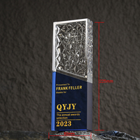 Trophée en cristal personnalisé, récompense en verre vierge, prix internationaux de cinéma pour plaque souvenir