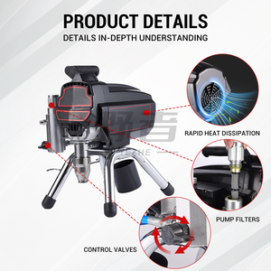 Pulvérisateur sans air 495 1500W 20MPa pour peinture <span class=keywords><strong>antirouille</strong></span>, peinture marine, matériaux de protection - Product Image 3