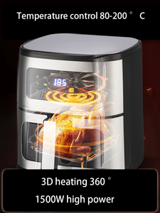 Современная 6.5L круглая конструкция из нержавеющей стали домашний отель духовка с сенсорным экраном и цифровым управлением ЖК-дисплей, Воздушная фритюрница - Product Image 5