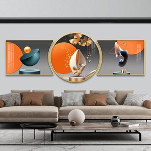 Neue dekorative Malerei moderne Licht Luxus Sofa Hintergrund Wand Triptychon Kristall Porzellan Malerei mit Diamanten Wand kunst - Product Image 4