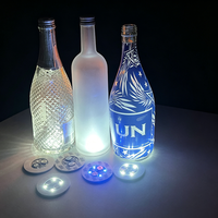 Autocollant de bouteille lumineux à LED avec logo personnalisé, autocollant lumineux pour boisson, vin, champagne, bière, décoration de bar, boîte de nuit