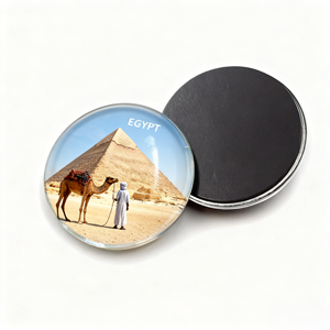 Personalized 3D Photo Dome Refrigerator Bulk Order for Promotional Travel Gifts Glass <b>Fridge</b> Magnet - Product Image 5