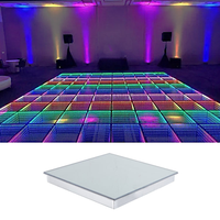 LED-Tanzflächenplatten 3D-Spiegel Magnetisch Beleuchtete Schallaktivierte Steuerung IP65 Wasserdicht RGB-Beleuchtung für Hochzeit Party Bühne