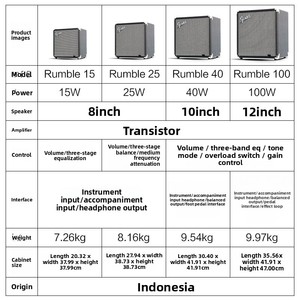 <span class=keywords><strong>Amplificador</strong></span> Dedicado para Bajo Eléctrico <span class=keywords><strong>Fender</strong></span> Rumble 25 Iron, Altavoz Portátil para Bajo Rumble 100 - Product Image 3