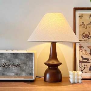 Designer Chinese Style Retro <b>Table</b> <b>Lamp</b> New Eye-Protecting Fabric Zen <b>Bedside</b> <b>Lamp</b> for Bedroom Study Room Vintage <b>Lamp</b> - Product Image 4