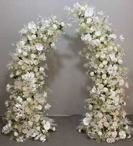 Arche de mariage blanche en vrac MTY, toile de fond commerciale en tissu de soie écologique de haute qualité pour événements de mariage de grande envergure (7-8 pieds) - Product Image 4