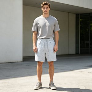 Shorts amples en molleton de coton pour hommes, coupe large, personnalisables avec logo, 420 g/m², style décontracté, vêtements pour hommes - Product Image 1