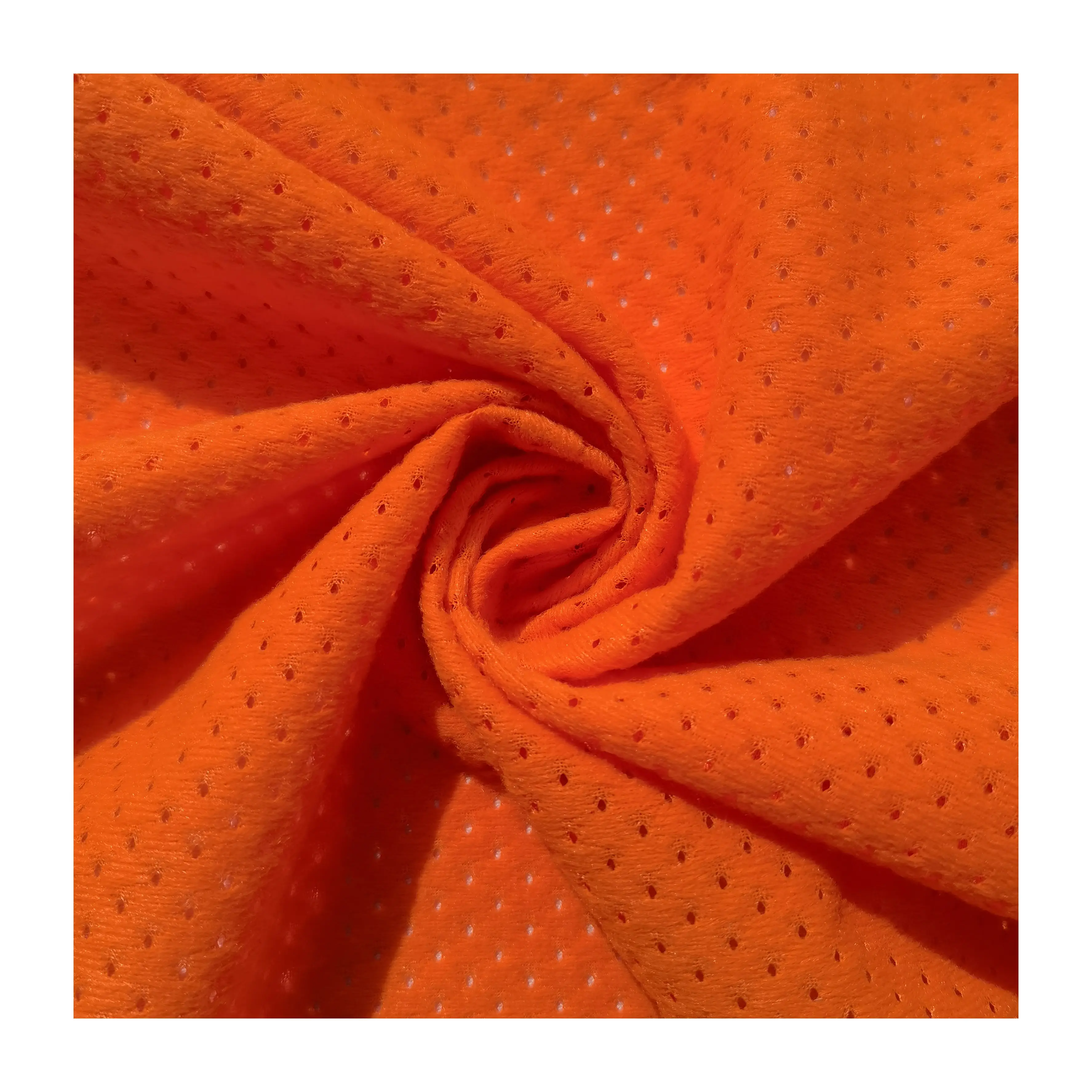 Tela de malla de punto personalizable 100% poliéster tejido de Jersey de malla de lana para cojines de exterior