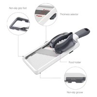 Nieuwe Aankomst Multi Handheld Mandoline Snijmachine Met Verstelbare Roestvrijstalen Bladen Fruit-En Groentesnijder