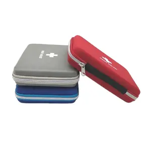 Custom Simple Carrying Storage Zipper Foam Closure Hard EVA First Aid Kits Tool Empty Case Bag