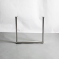 Pieds de table en acier inoxydable en forme de U, robustes, 201 304, résistants à la rouille, pour hôtels, restaurants