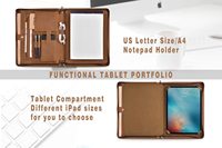Carpeta Organizadora de Negocios A4 de Cuero PU con Cremallera, Anillas y Soporte para Tablet - ¡Gran Oferta!