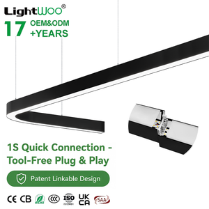 โคมไฟเพดานแบบแขวน Lightwoo Grille สำหรับใช้งานเชิงพาณิชย์ ปรับความสว่างได้ เหมาะสำหรับสำนักงาน โรงยิม ร้านค้าปลีก ไฟ LED เส้นตรงขนาด 4 ฟุต - Product Image 1