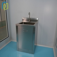 Évier médical carré en acier inoxydable de haute qualité, moderne et hygiénique, avec égouttoir pour hôpitaux et zones propres