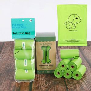 Sacs à déjections pour animaux de compagnie 100% compostables et biodégradables de qualité, en amidon de maïs, sacs à déjections pour chiens biodégradables - Product Image 2