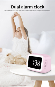 Mẫu miễn phí thiết bị điện tử tiện ích Loa di động Bluetooth điện tử tiêu dùng BT loa với đồng hồ báo thức và ánh sáng ban đêm - Product Image 2