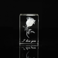 Cube en verre cristal K9 de haute qualité, photo personnalisée, gravure laser 3D, vente en gros, sans bulles, sublimation vierge, gravure personnalisée