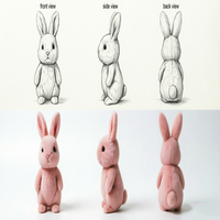 Peluche personnalisée en forme de lapin, adorable jouet en peluche pour enfants, cadeau d'anniversaire, vente en gros de peluches promotionnelles OEM/ODM
