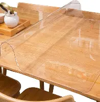 Film de protection transparent en PVC souple pour table, imperméable et anti-poussière, pour couverture de table, surface de bureau, protection domestique