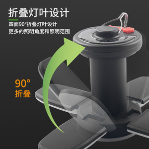 Foldable Solar Camping <b>Light</b> LED Portable Hanging Lantern Outdoor Emergency Lighting 360 Degree Rotatable With USB Charging - Product Image 4
