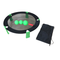 Vente en gros de ballons de plage en caoutchouc certifiés ASTM EN71 pour le divertissement familial en plein air, ensemble de jouets sportifs avec cadre en plastique personnalisé