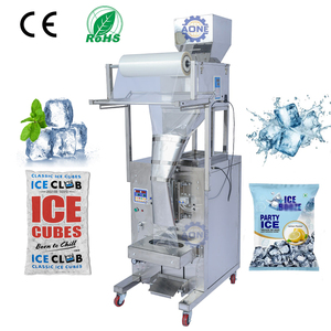 Máquina de sellado de plástico para cubos de hielo comestibles de acero inoxidable con máquina de envasado para hielo en barras y cubos - Product Image 1